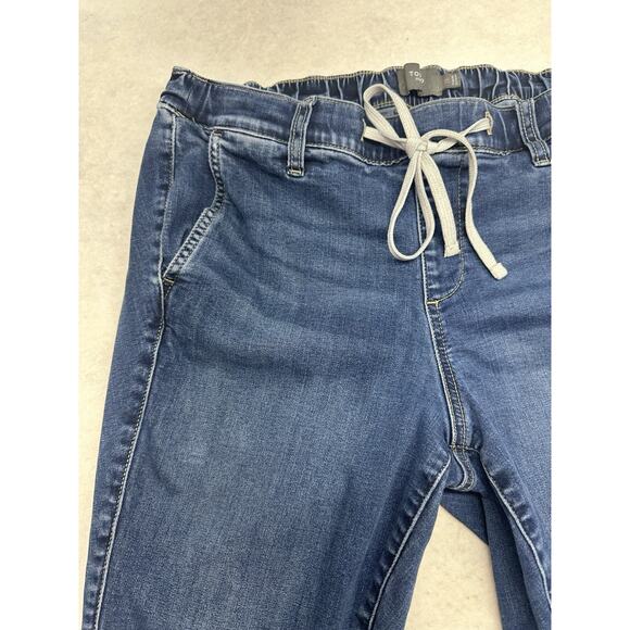 Torrid Womens Jeans Size 1 R Pull On Distressed Straight Mid Rise Blue - Picture 3 of 9